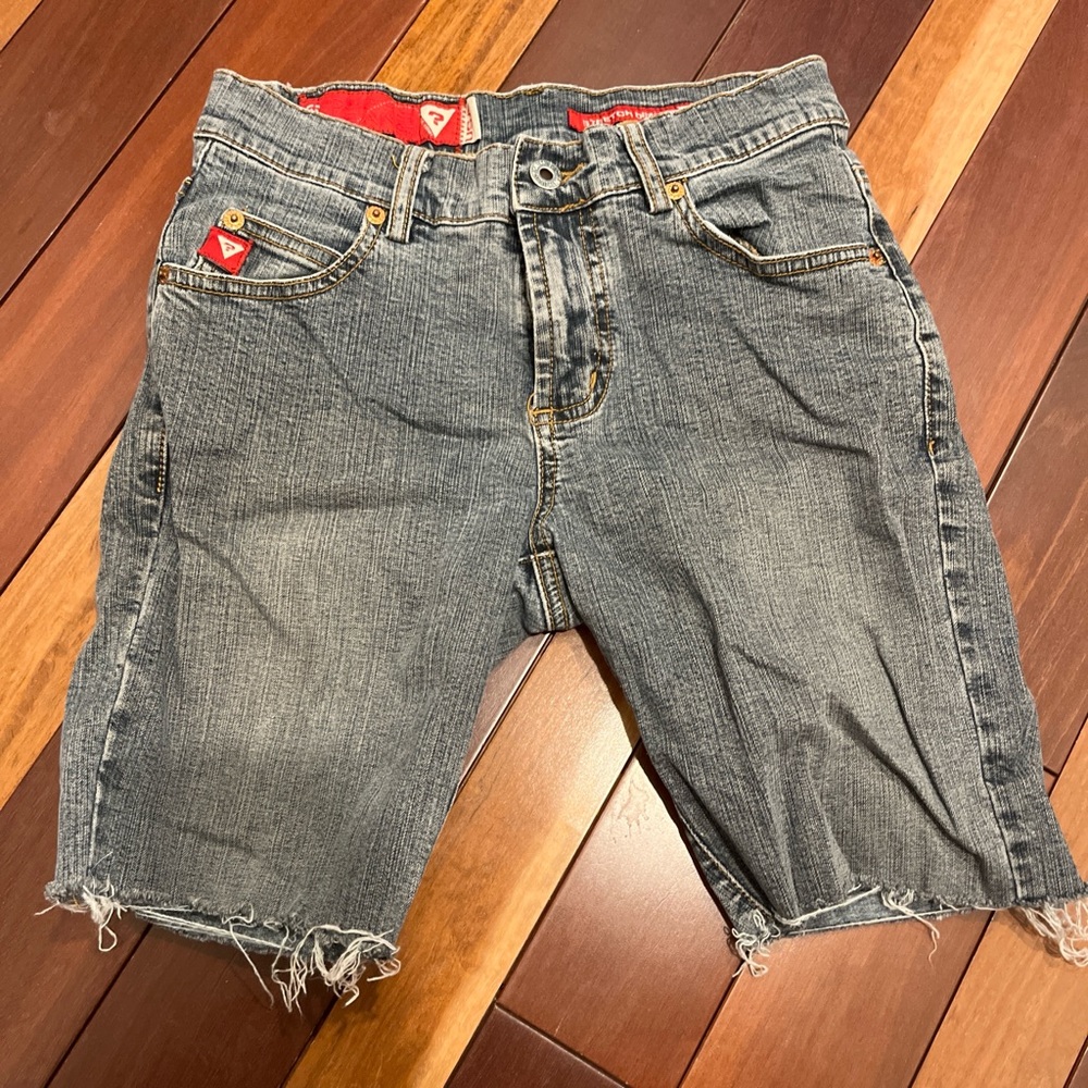 Roxy Distressed Denim Cutoff Shorts - Blue
